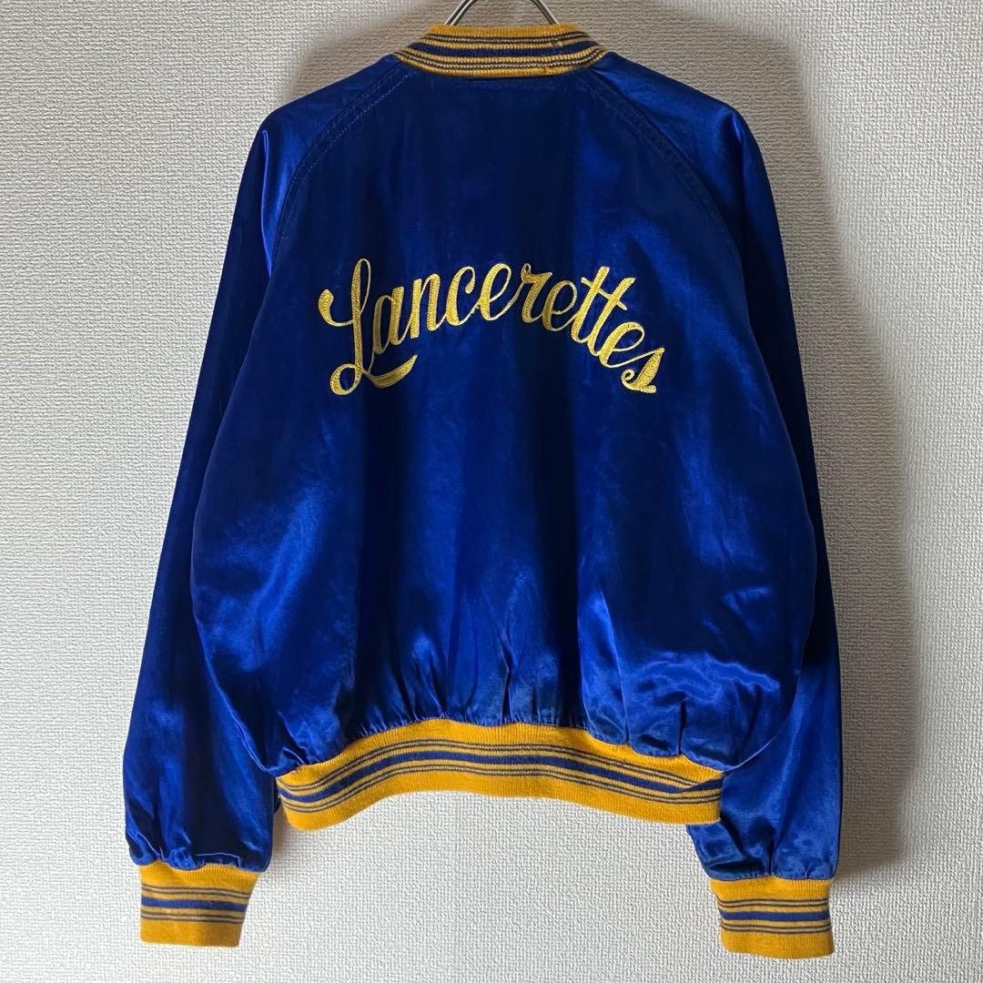 40s 50s サテン ジャケット ブルー