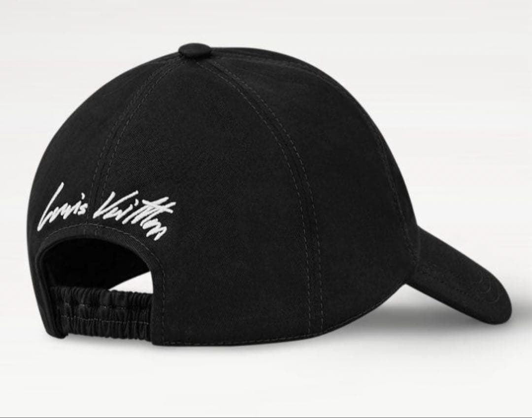 Louis Vuitton 黒キャップ LVロゴ刺繍 リーグ