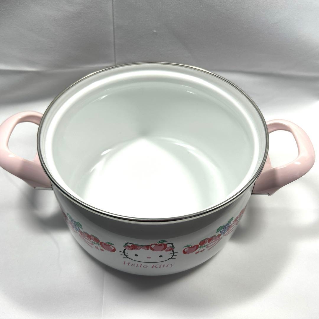 ハローキティ Hello Kitty フルーツキティ ホーロー鍋 なべ18cm