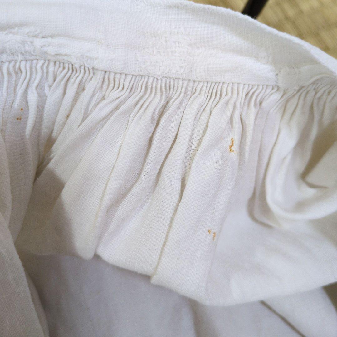 本日のみ値下げ！　ヨーロッパ　アンティーク　チャーチスモック　リネン