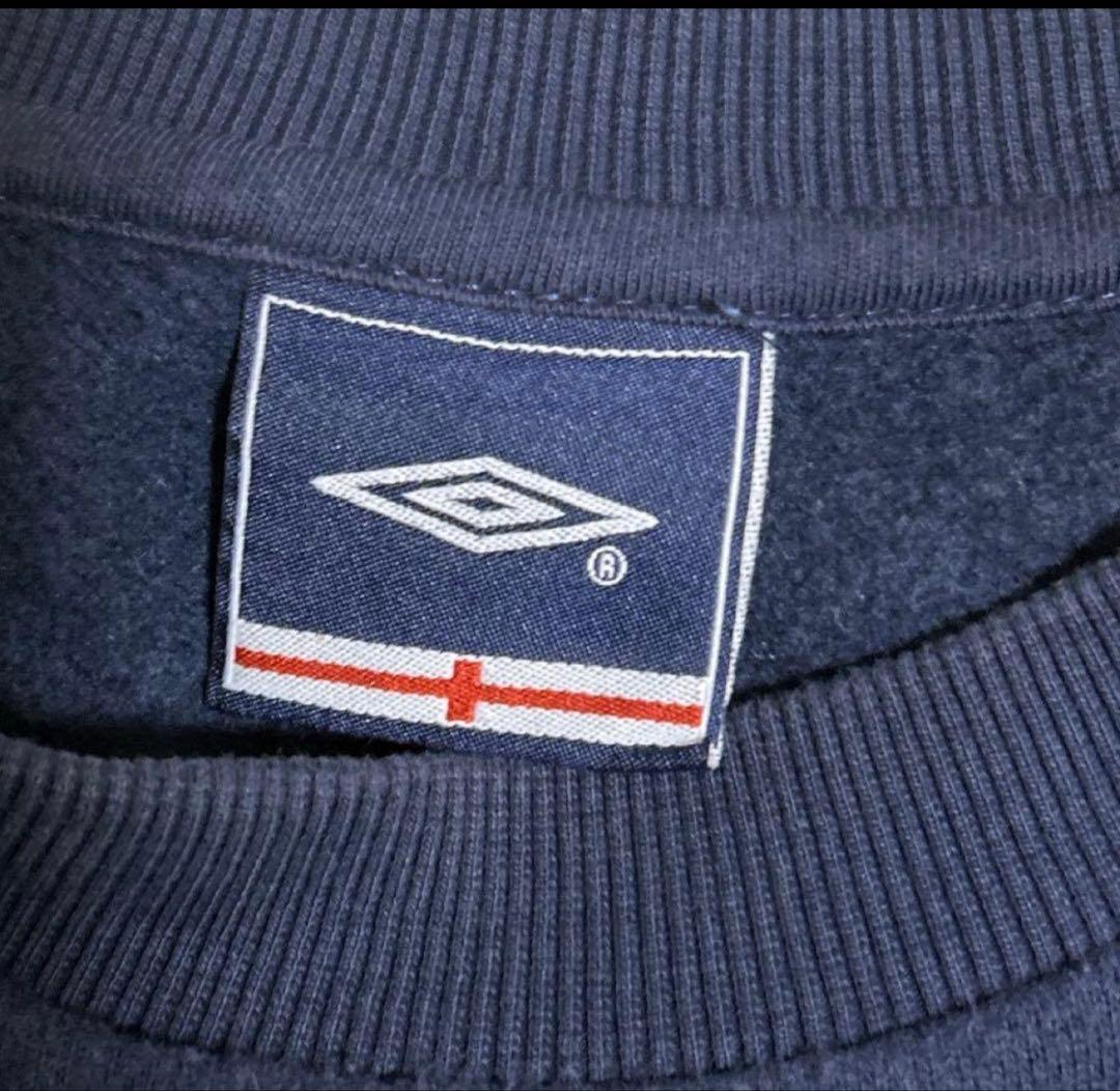 激レア 90s イングランド アンブロ umbro 刺繍ロゴ スウェット 紺　赤