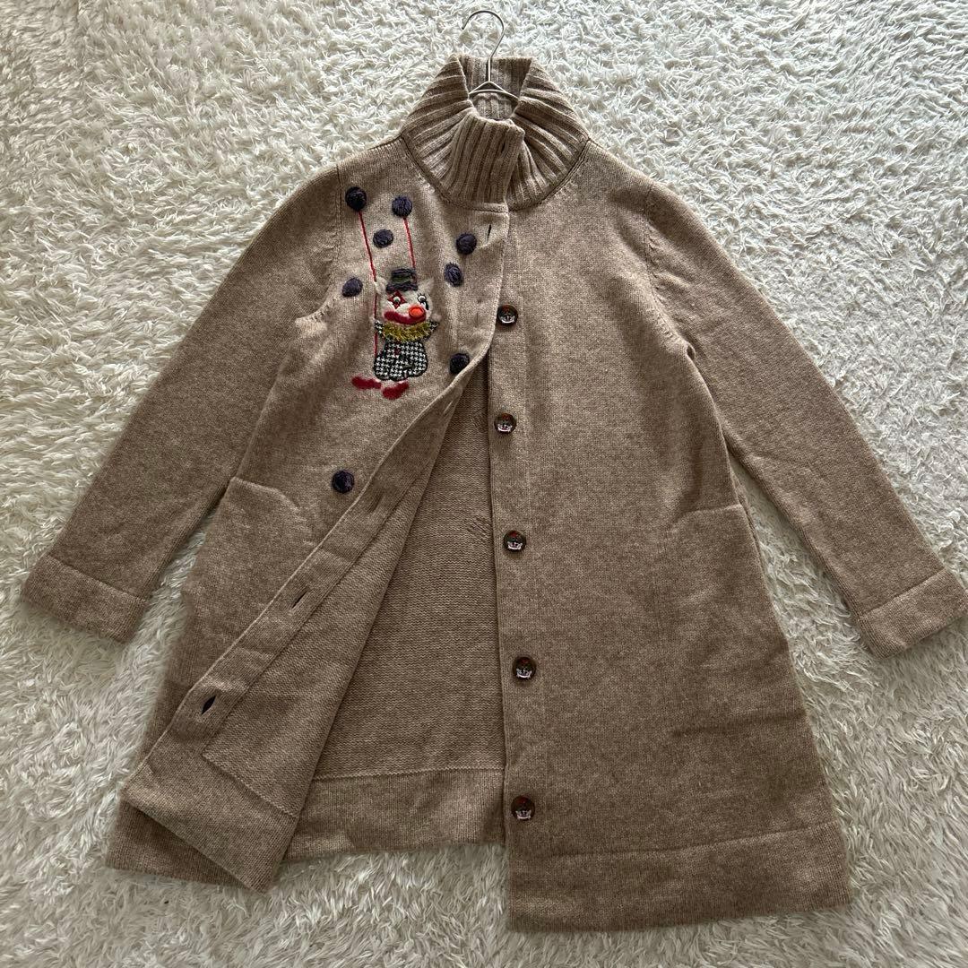 ALBEROBELLO OLLEBOREBLA ロングカーディガン　ぶたさん刺繍