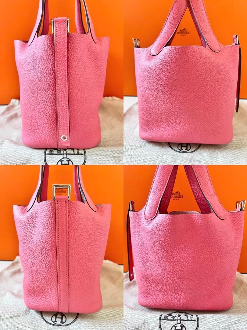 人気カラー★エルメス ピコタンロックPM ローズアザレ C刻印 オマケ付き