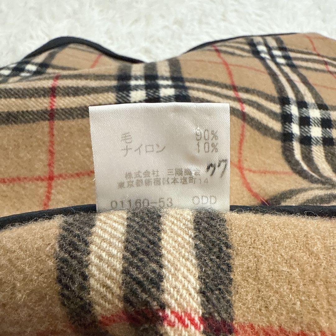 【美品】バーバリーブルーレーベルダッフルコート ノバチェック フード付き 38