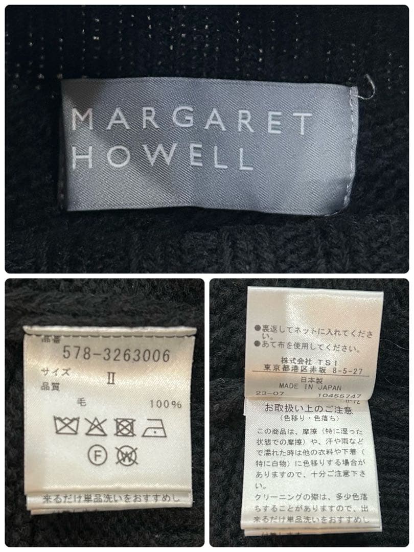 23AW マーガレットハウエル LIGHTWEIGHT WOOL ブラック M