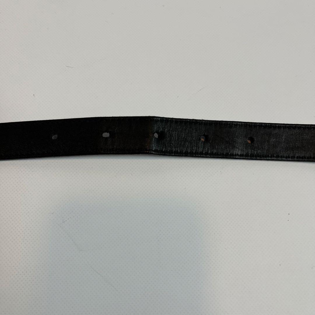 Saint Laurent ベルト YSL カサンドラ　レザー　ブラック　黒