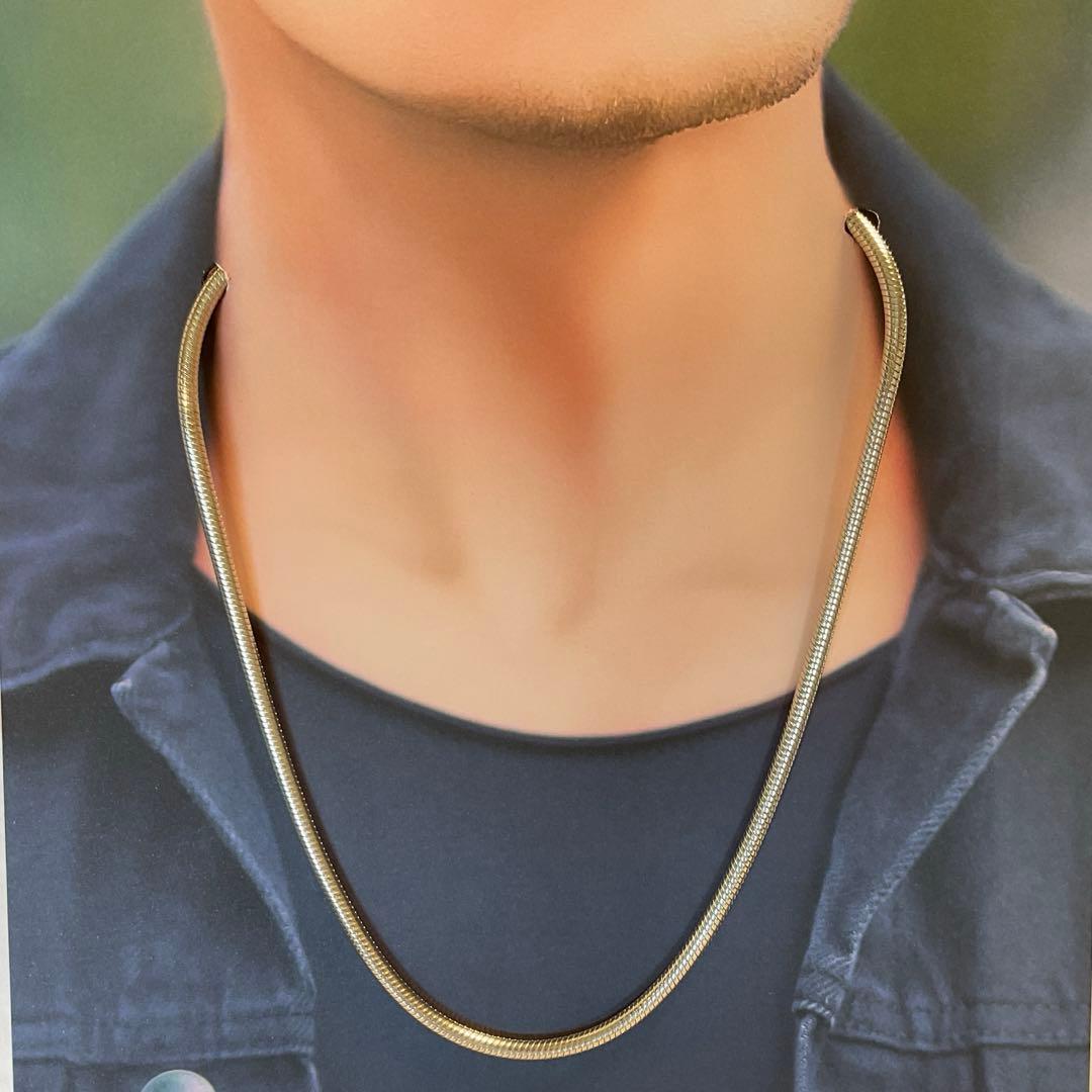 シルバー スネークチェーン ネックレス　50cm