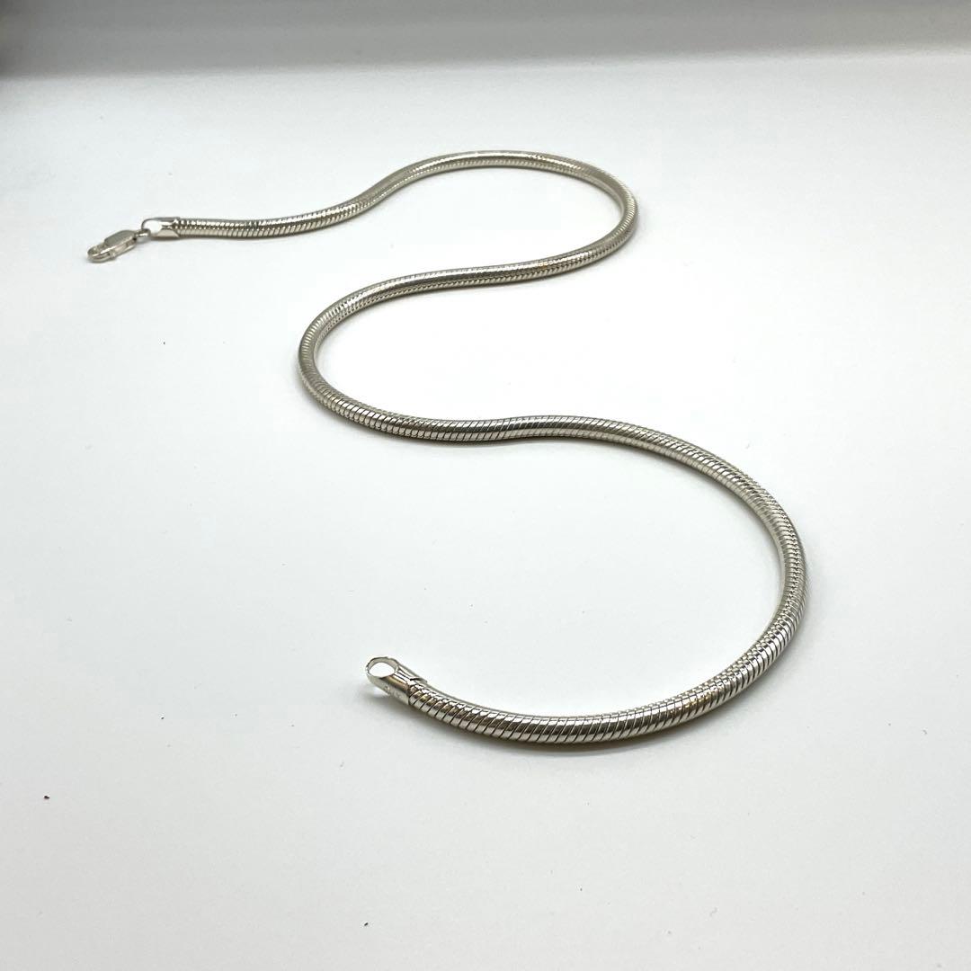 シルバー スネークチェーン ネックレス　50cm