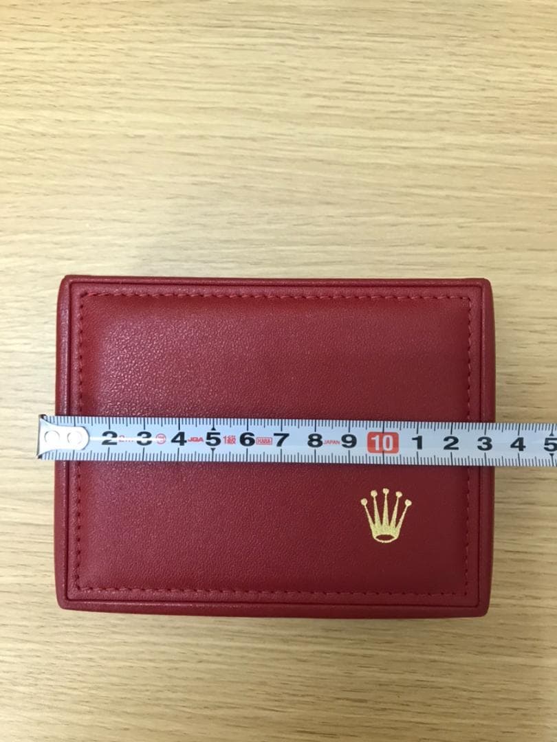 AN074 ロレックス レザーケース 赤　レッド　箱のみ　本体無し