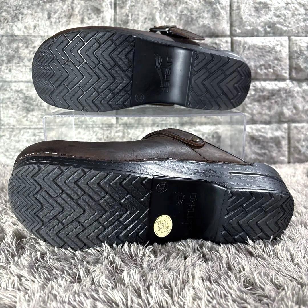 極美品❣️dansko ダンスコ オイルドレザー サボサンダル イングリッド 茶