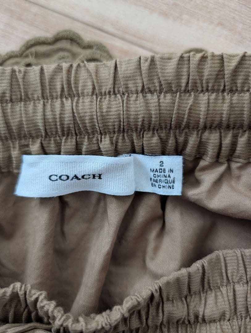 COACH コーチ カットワーク刺繍 ロングスカート 美品