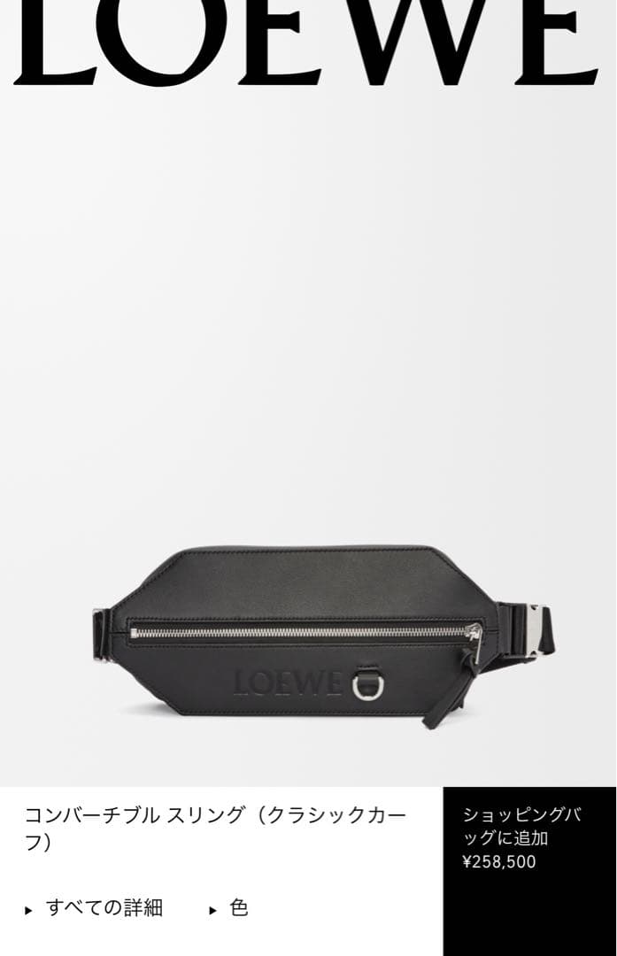 極美品 LOEWE ロエベ ボディバッグ サコッシュ コンバーチブル