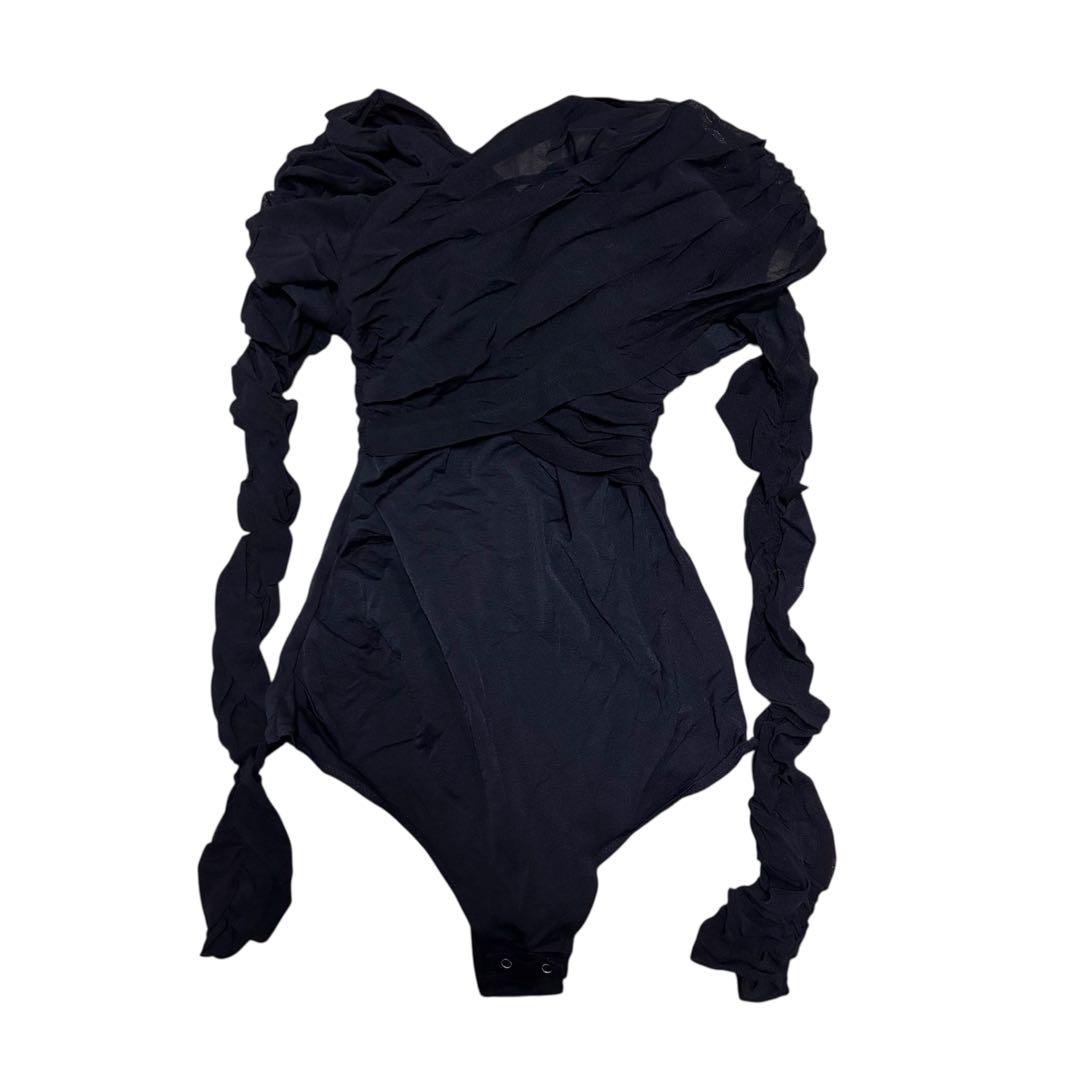 トップス FETICO NYLON JERSEY GATHERED BODYSUIT