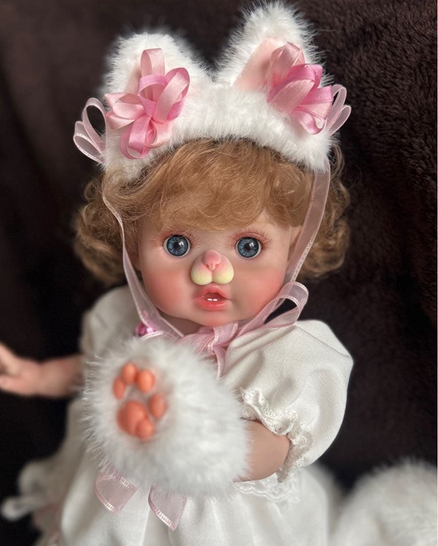 ★新品★リボーンドール フルボディー可愛いおニャン子ちゃん♥ 45cm