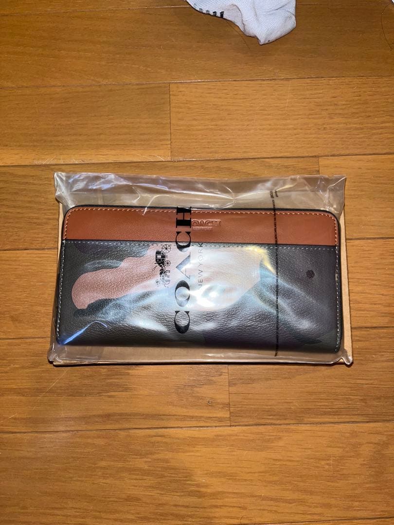 COACH コーチ ラウンドファスナー 迷彩 カモフラージュ 袋付き