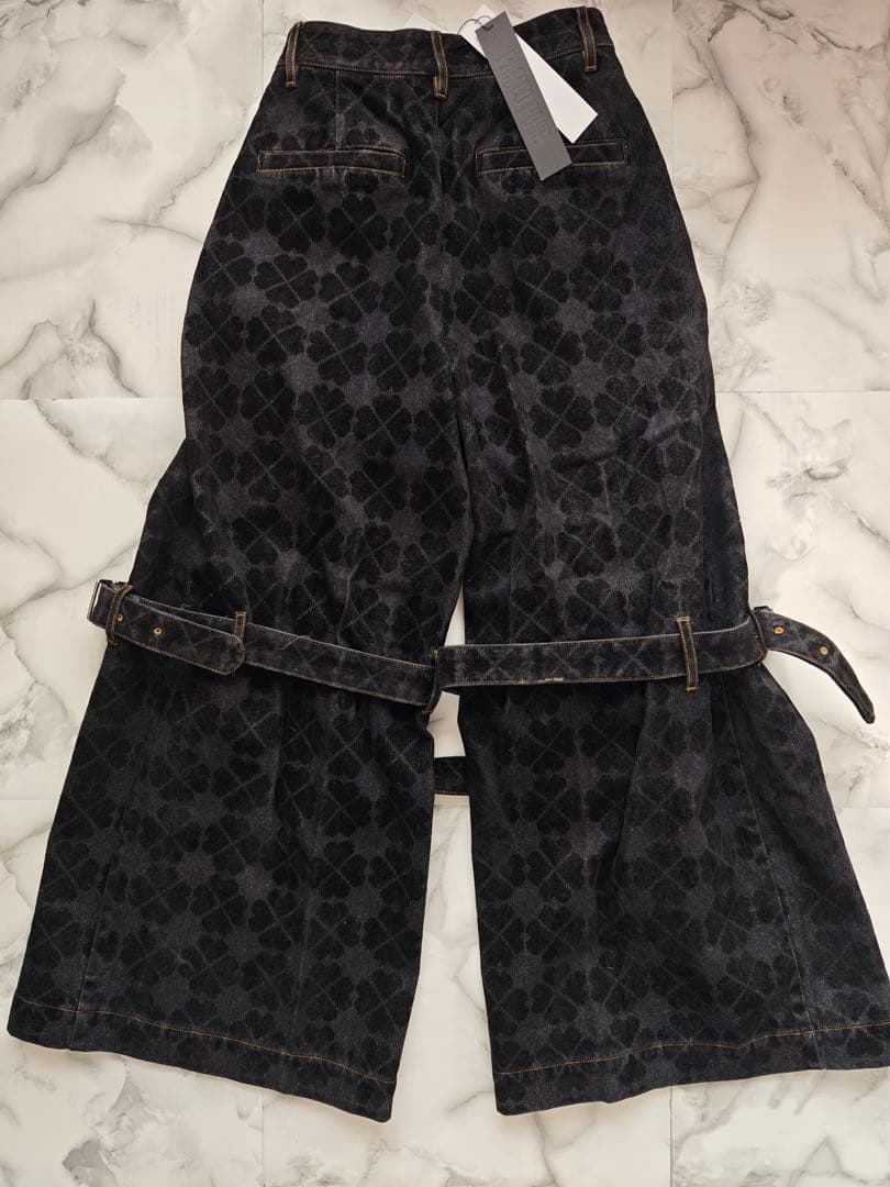 【新品】PAMEO POSE クローバーデニムパンツ ブラック M y2k