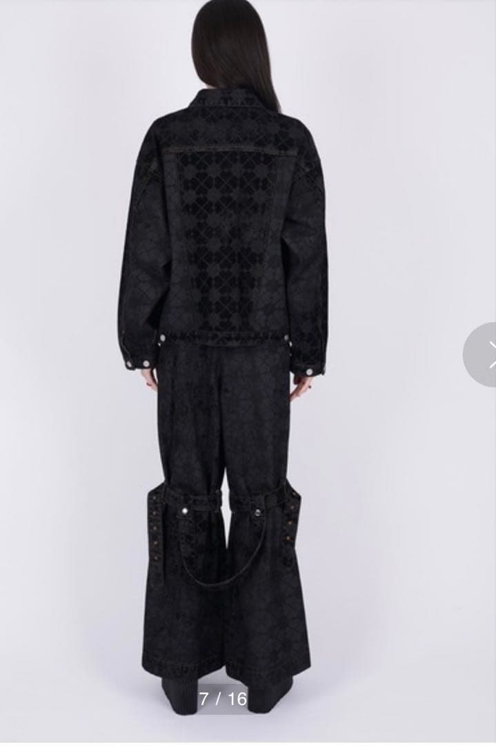 【新品】PAMEO POSE クローバーデニムパンツ ブラック M y2k