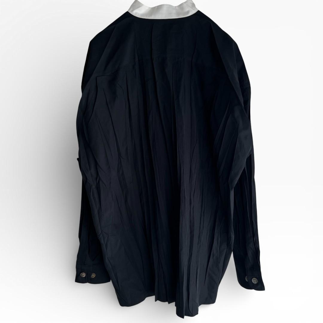 ISSEY MIYAKE MENイッセイミヤケメンプリーツ ノーカラーシャツ S