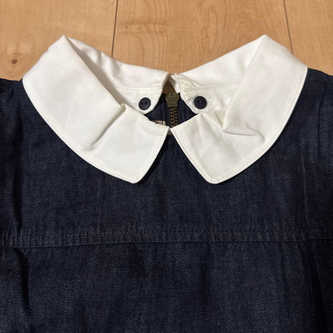 バーバリーブルーレーベル★デニムワンピース　襟着脱可能38 未着用