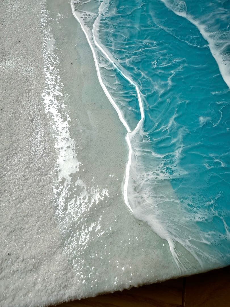 海アート　レジンアート　オーシャンアート　壁掛け　立体　大型　波アート