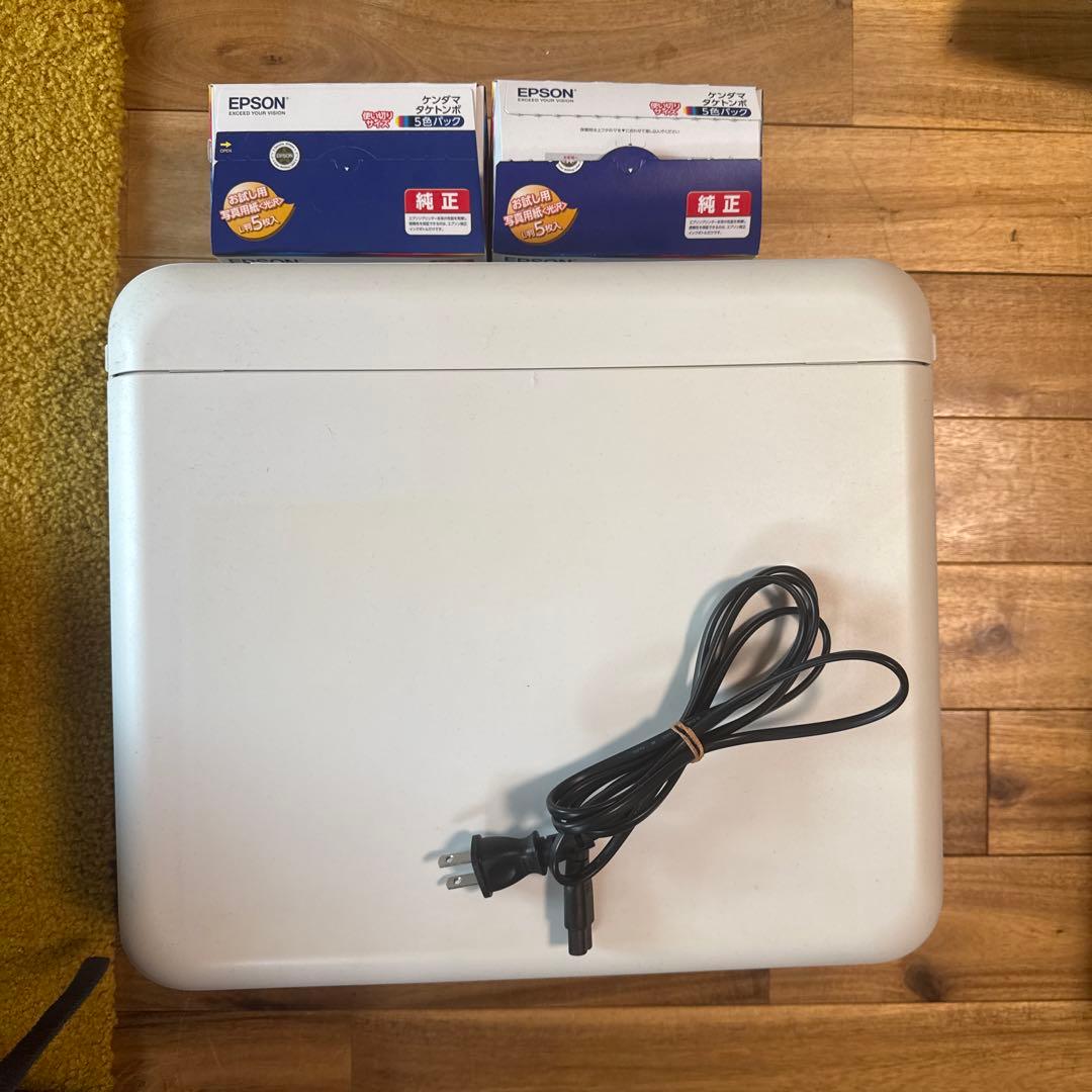 EPSON インクジェットプリンター 本体 ホワイト 純正インクのおまけつき