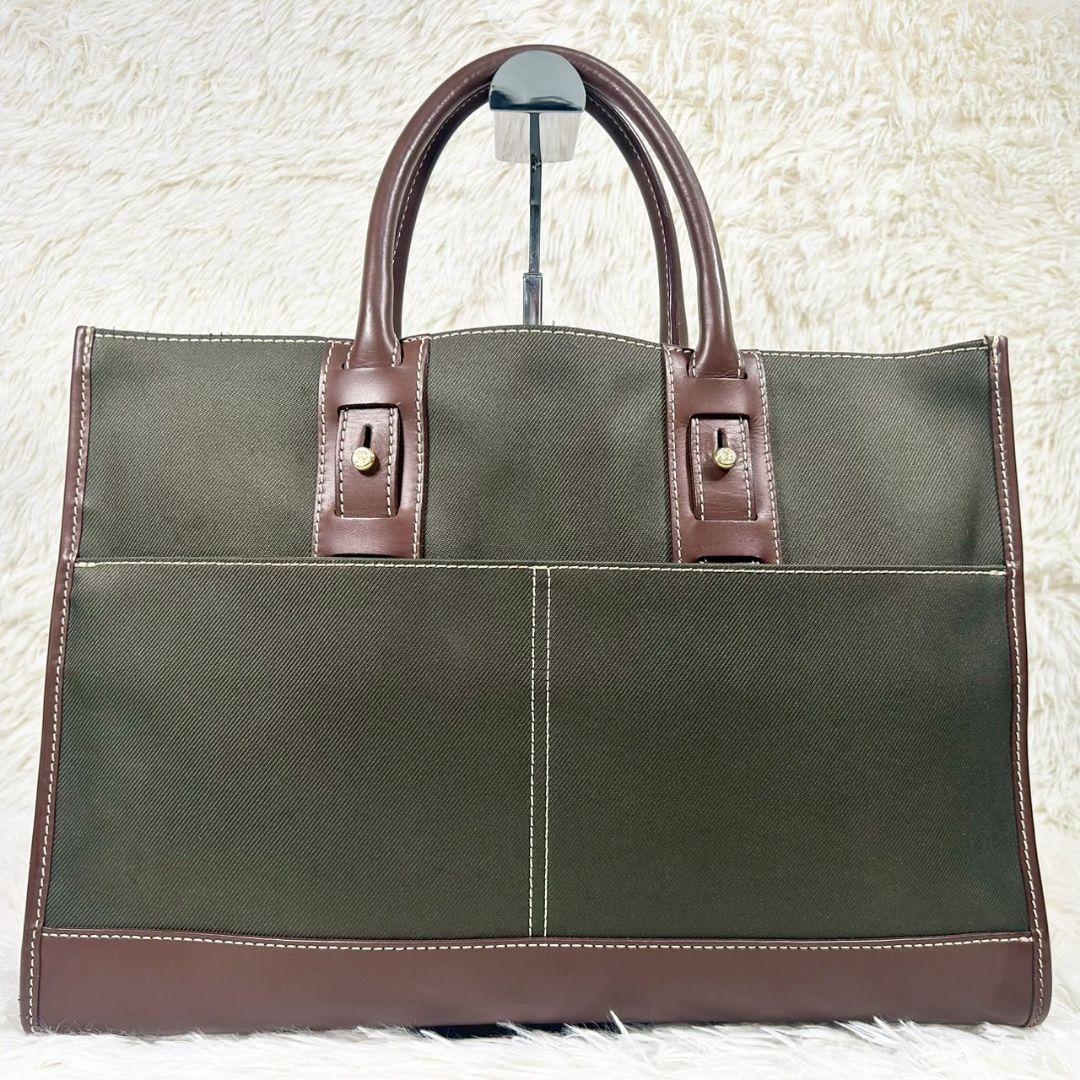 美品✨ハンティングワールド サファリトゥデイ 2室 トートバッグ A4可 カーキ