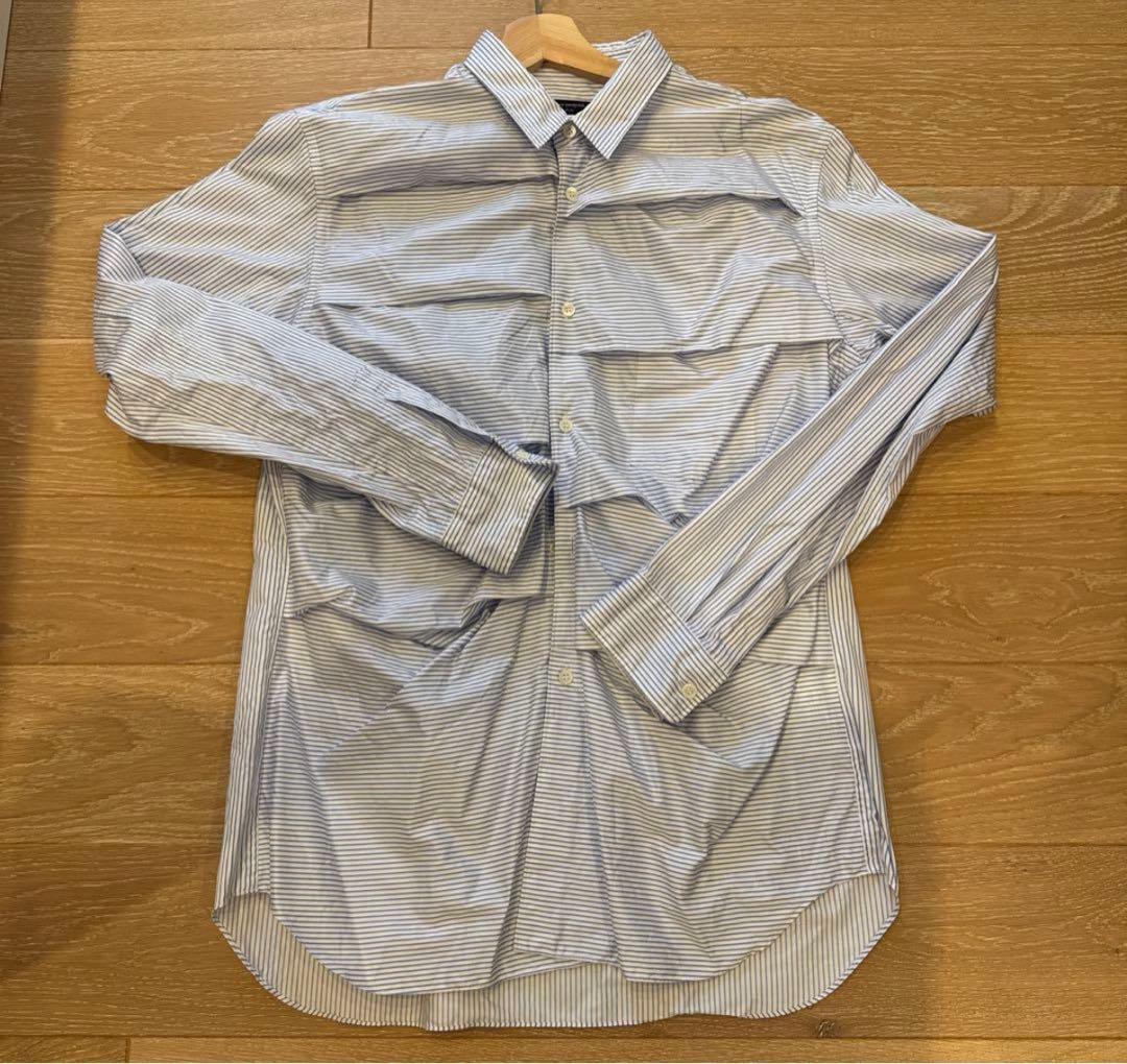 コムデギャルソンオムプリュス 2019ss タック ストライプ シャツ Lサイズ