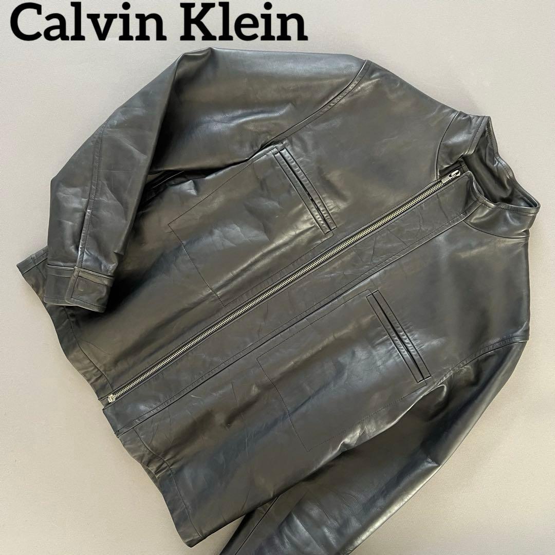   カルバンクライン レザージャケット ライダース　本革