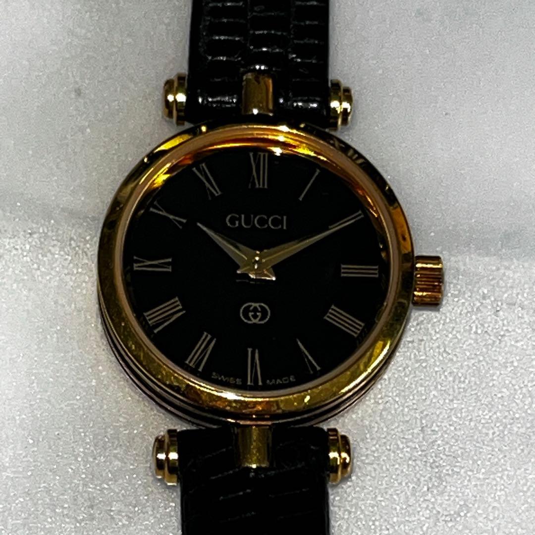 サナさん専用GUCCI グッチ腕時計 シェリーライン ブラック×ゴールド稼働品