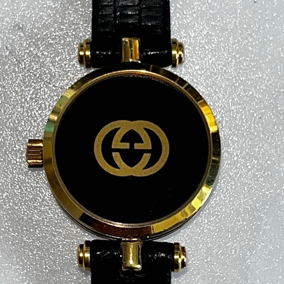 サナさん専用GUCCI グッチ腕時計 シェリーライン ブラック×ゴールド稼働品