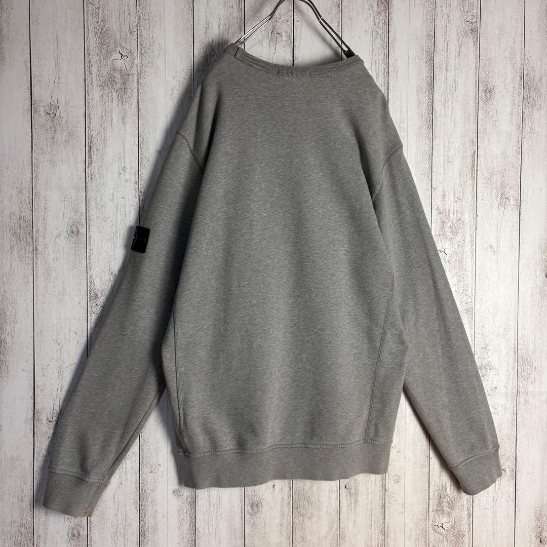 334【タグ付き・XXL】ストーンアイランド☆ワッペン入りスウェット グレー