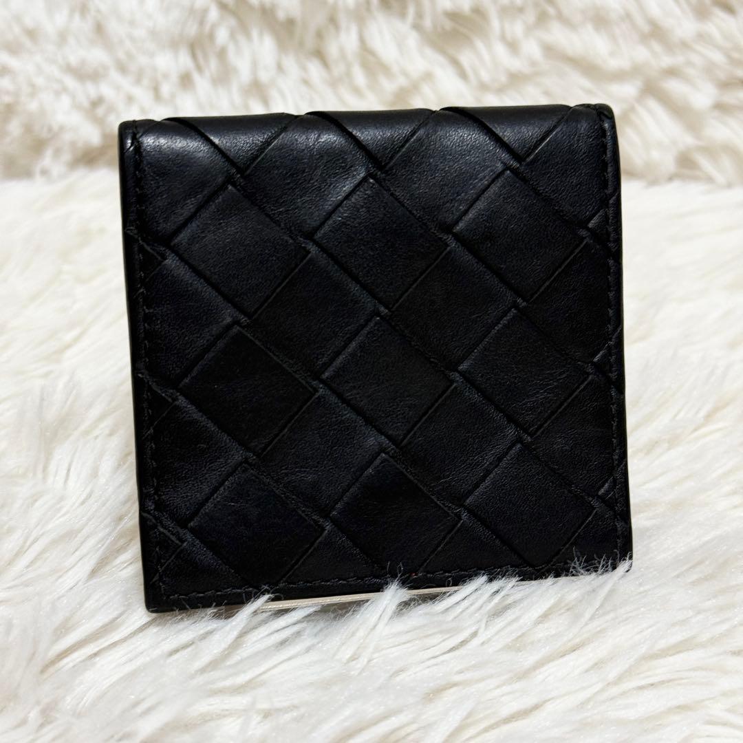 【美品】近年モデル　IC搭載　バイカラー　マキシ　ボッテガヴェネタ　ケース