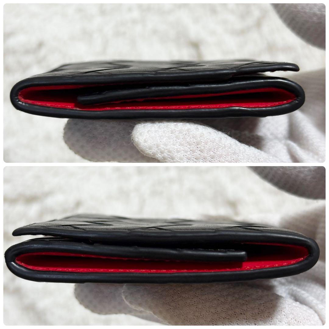 【美品】近年モデル　IC搭載　バイカラー　マキシ　ボッテガヴェネタ　ケース