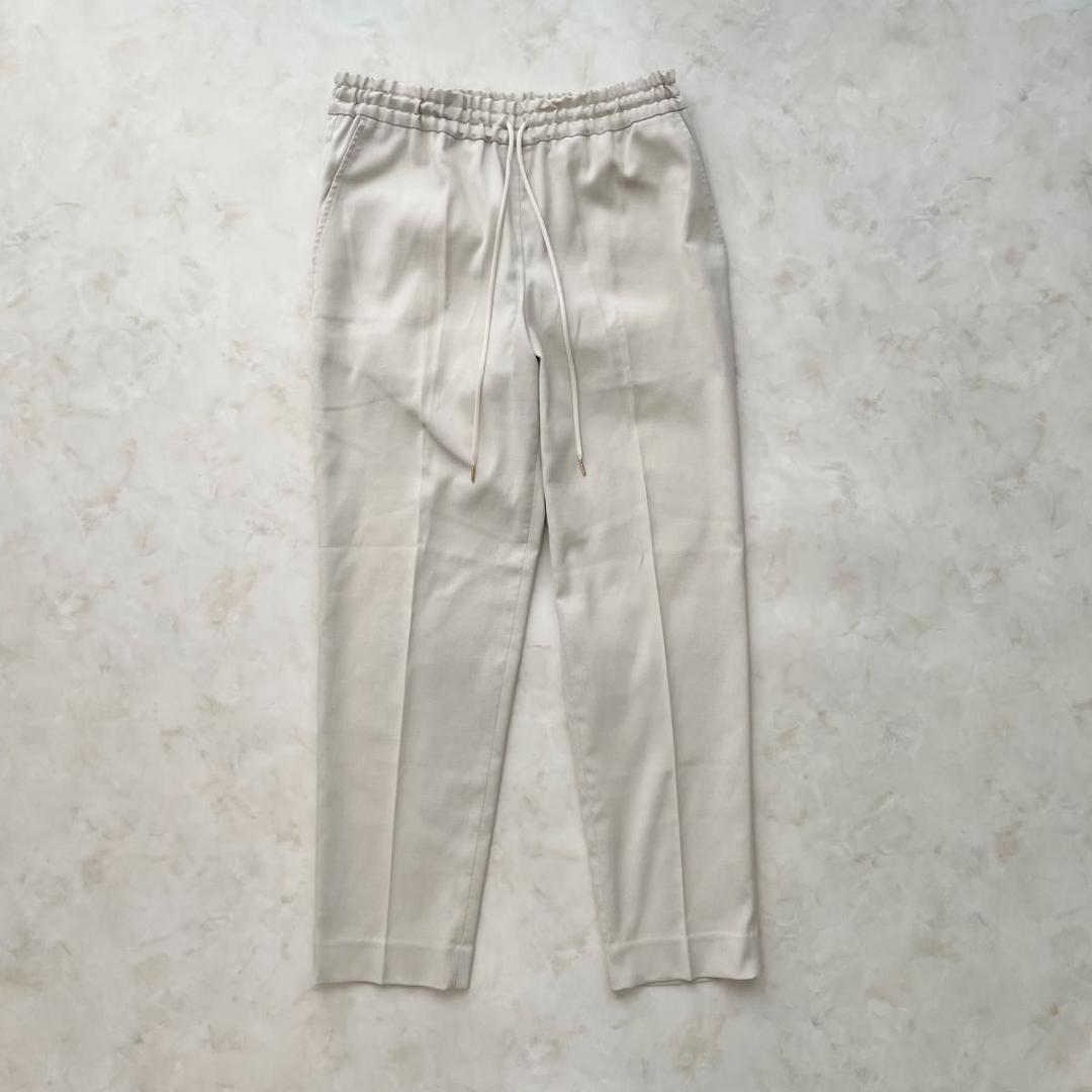 BY　洗える オックスフォードカラーレスジャケット　パンツ　セット　スーツ　M