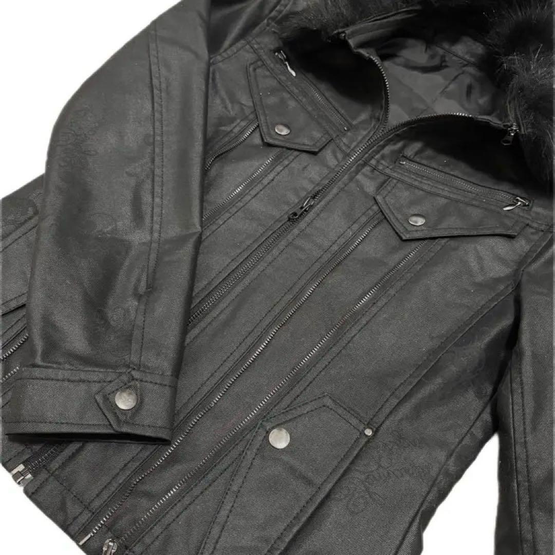 ジャケット・アウター 00s coating fur jacket semantic design
