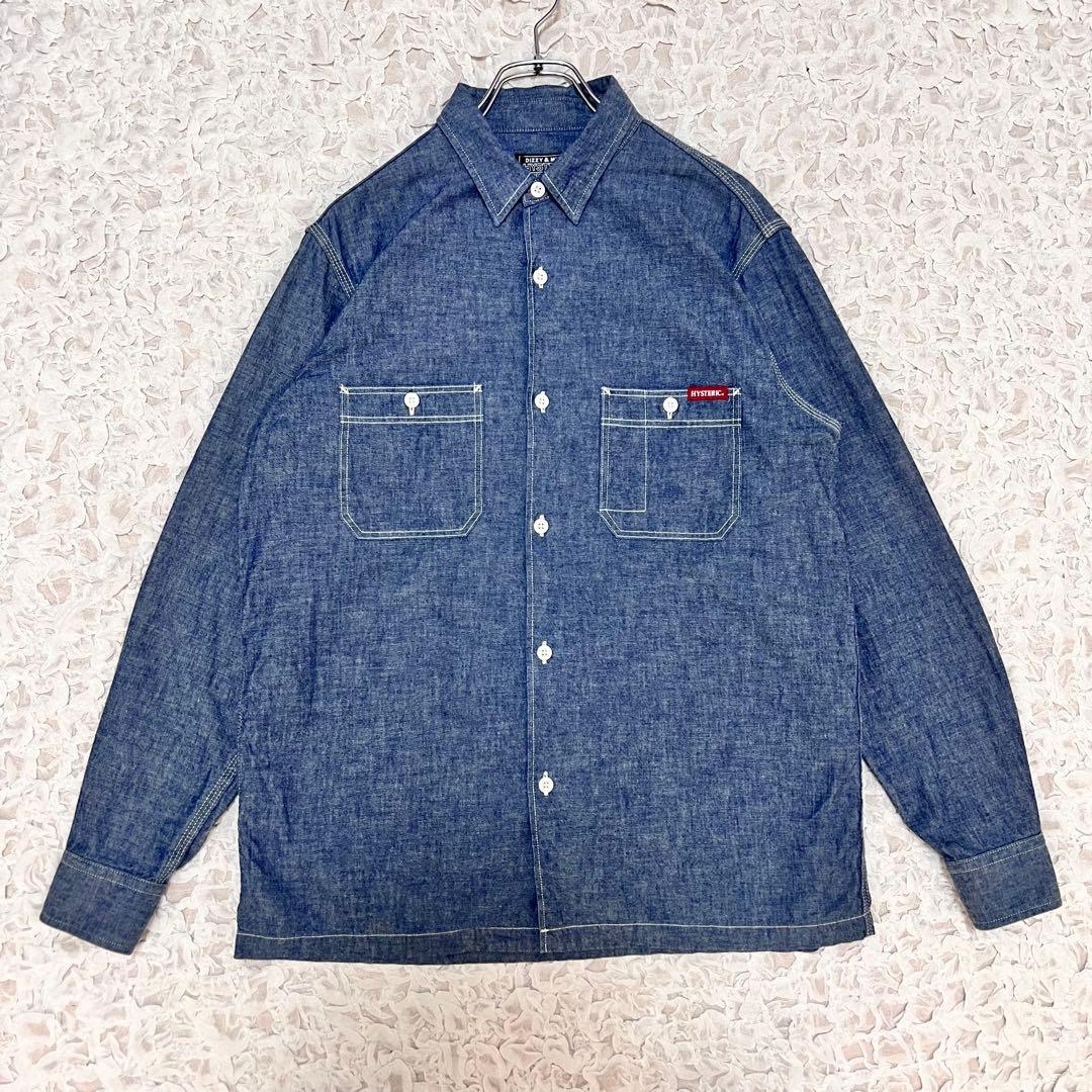 『完売』　ヒステリックグラマー シャンブレーシャツ　ヒスガール　インディゴ　M