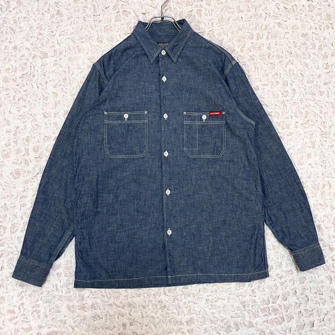 『完売』　ヒステリックグラマー シャンブレーシャツ　ヒスガール　インディゴ　M