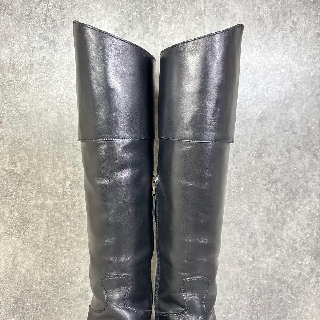 【美品】SARTORE ジョッキーブーツ バックベルト ロングブーツ 24cm
