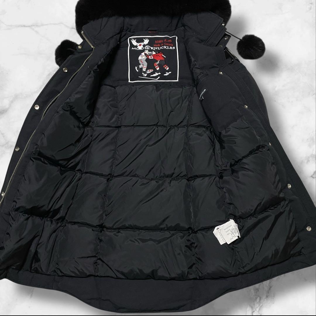極美品● ムースナックルズ ダウンジャケット ダウンコート フード ファー