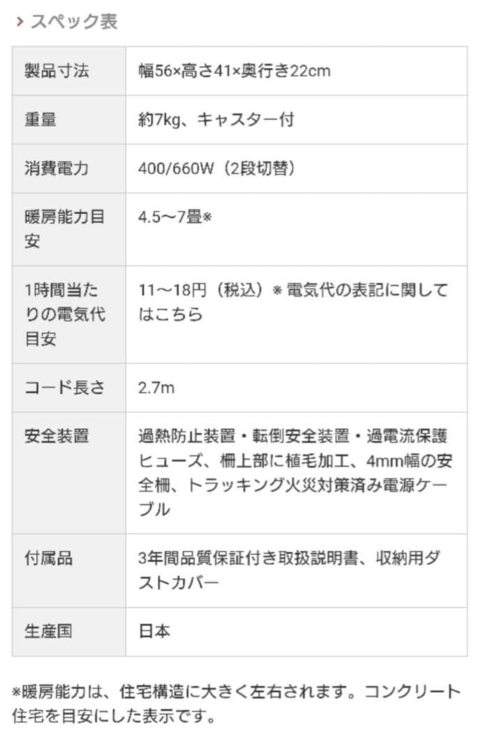 遠赤外線輻射式パネルヒーター 夢暖望 660型H （中古品）