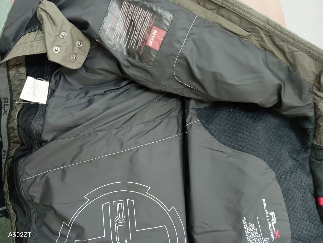 美品　ラルフローレン　RLX フード　ダウンジャケット オリーブグリーン　メンズ