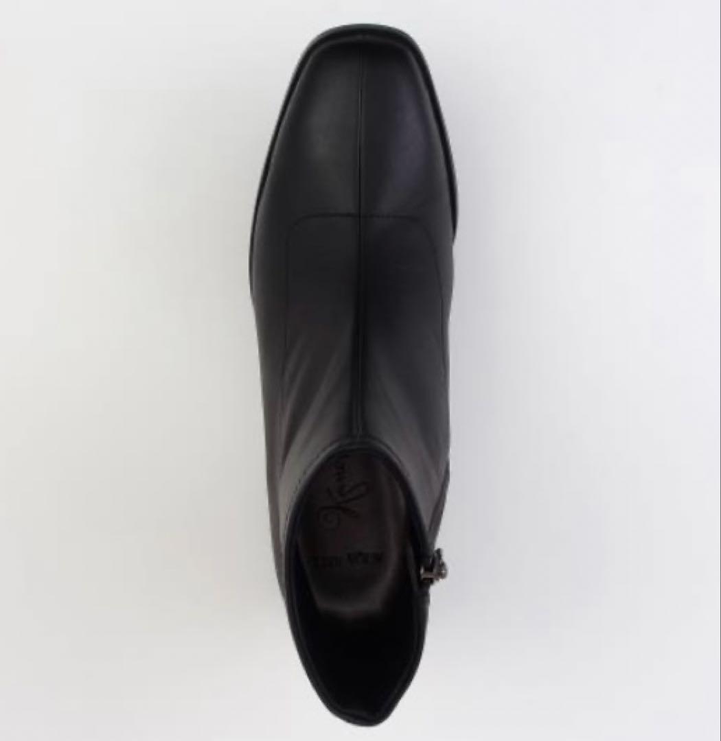 銀座かねまつ　歩きやすい30mmヒールの晴雨兼用ソフトスクエアブーツ（現行品）