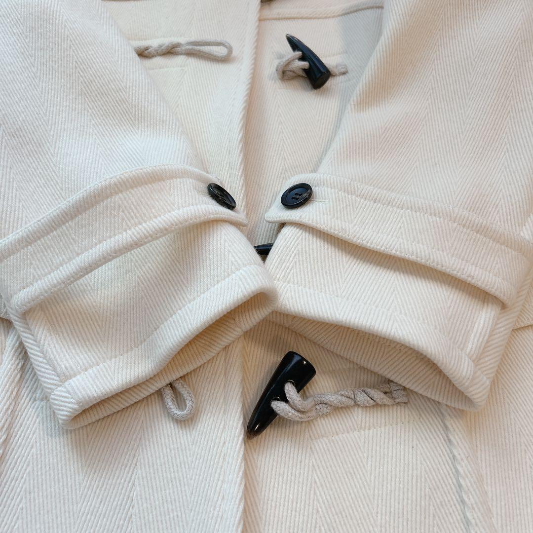 【美品】23区 ヘリンボーン ダッフルコート　アイボリー Mサイズ
