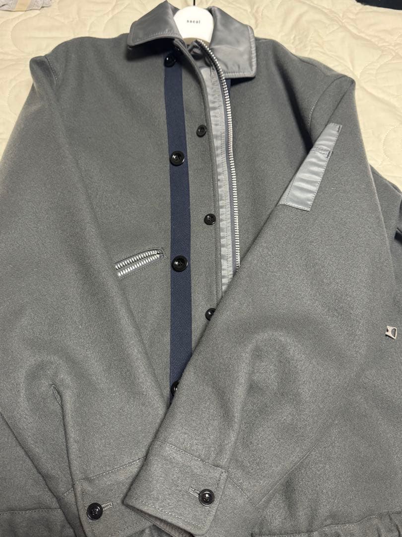 マ*オ様 Sacai Wool Melton Blouson サイズ2 切替ジャ