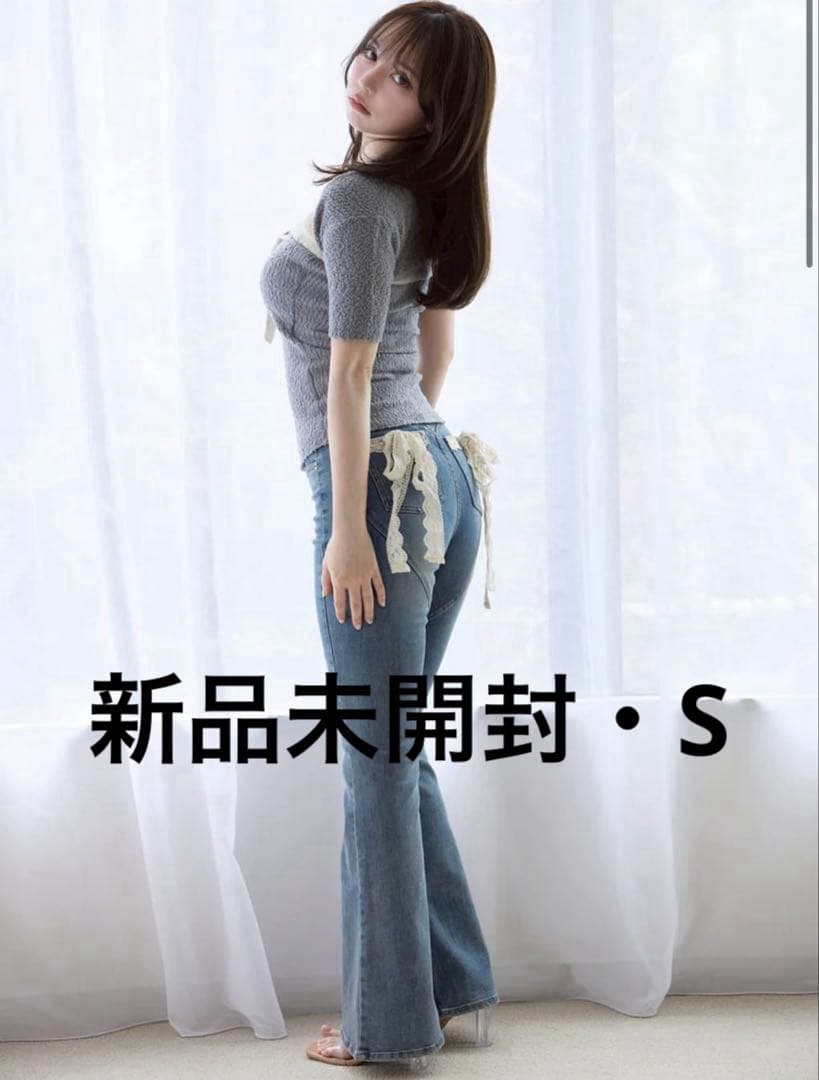 【新品】andmary Lacey ribbon heart hip denim