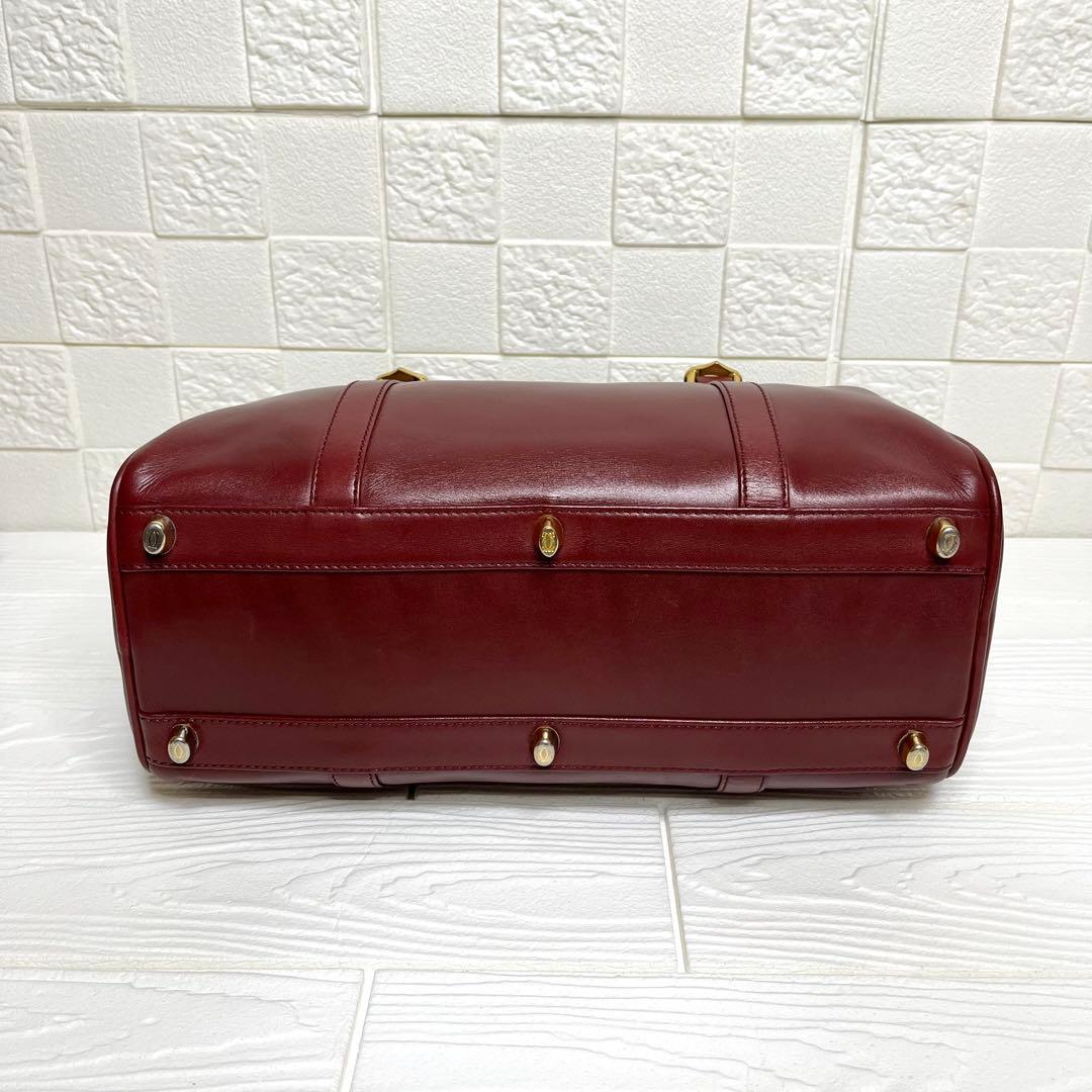✨上美品✨☘️Cartier☘️✨ボストンバッグ✨マストライン✨ボルドー✨南京錠✨
