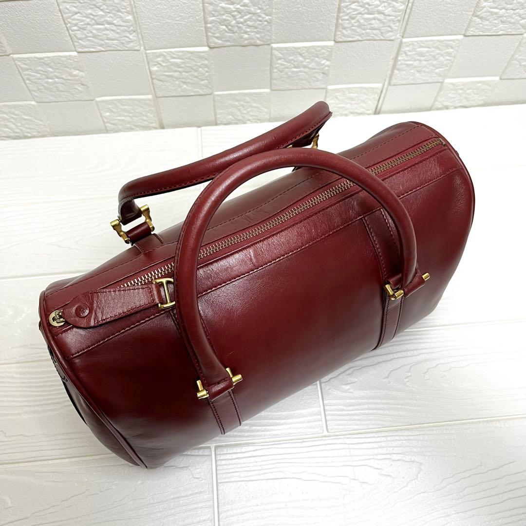 ✨上美品✨☘️Cartier☘️✨ボストンバッグ✨マストライン✨ボルドー✨南京錠✨