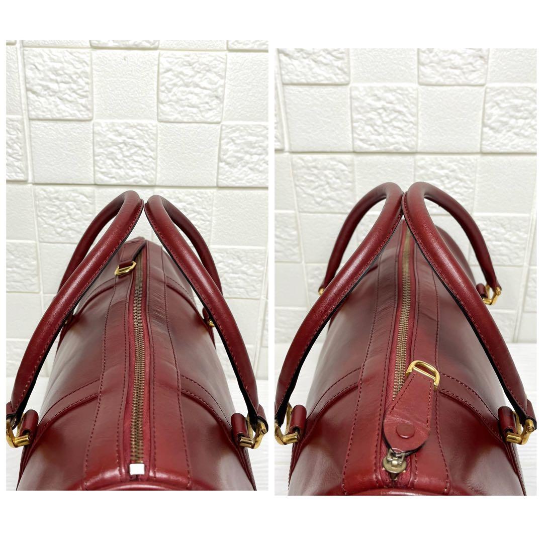 ✨上美品✨☘️Cartier☘️✨ボストンバッグ✨マストライン✨ボルドー✨南京錠✨