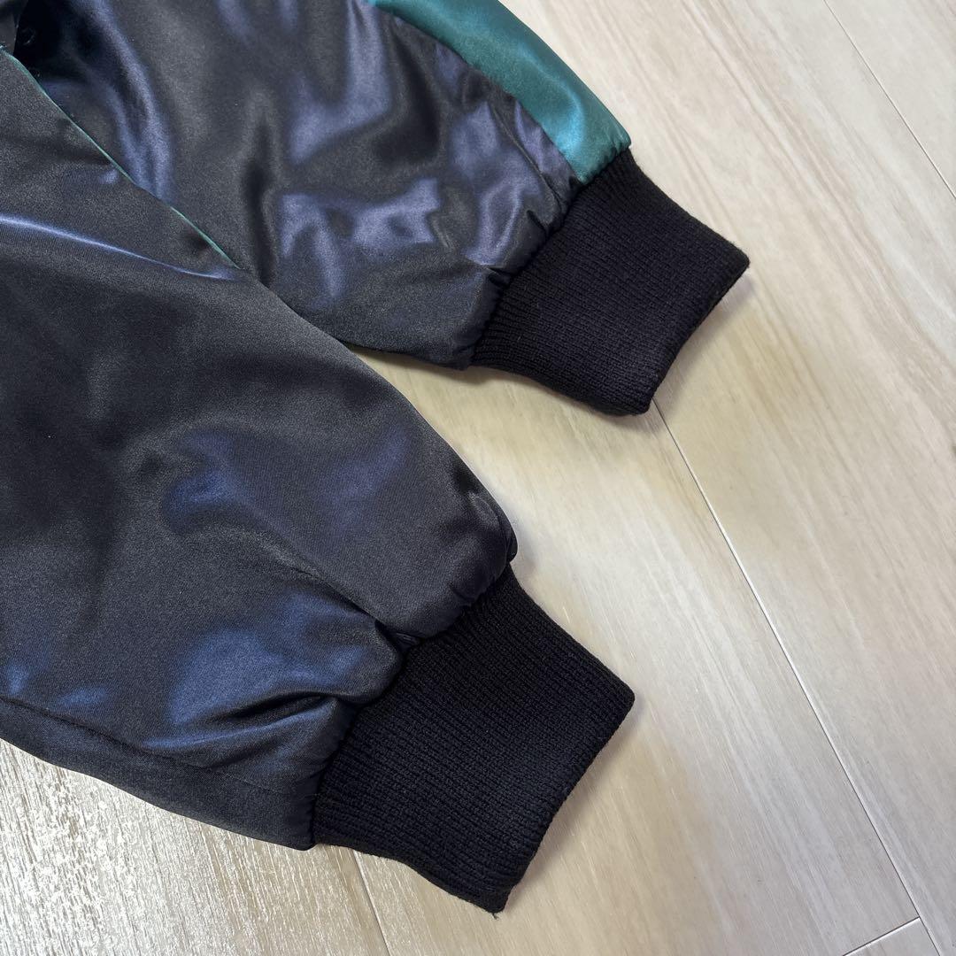 Hoshihime スカジャン 緑×黒 松井玲奈 S 龍 富士山 刺繍 サテン