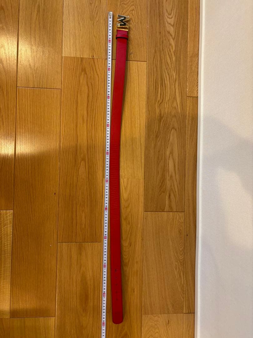 こ*は様 MCMゴールドバックル 赤ベルト(リバーシブル可能)